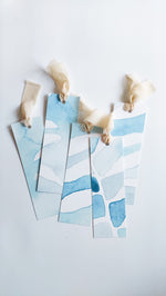 GIFT SET - TEAL NEGATIVE BOTANICAL ART PRINT + BOOKMARK