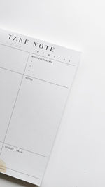 TAKE NOTE DAILY PLANNER NOTEPAD