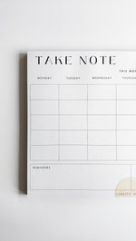 TAKE NOTE MONTHLY PLANNER NOTEPAD