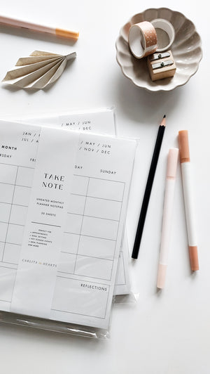 TAKE NOTE MONTHLY PLANNER NOTEPAD