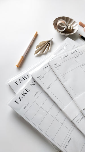 TAKE NOTE PLANNER NOTEPAD SET