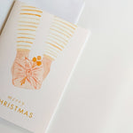 GREETING CARD | YELLOW CHRISTMAS GIFTING HANDS