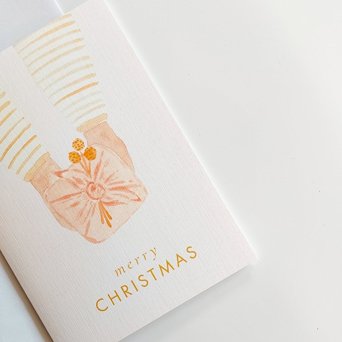 GREETING CARD | YELLOW CHRISTMAS GIFTING HANDS