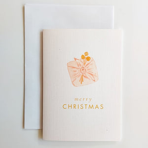 GREETING CARD | PEACH CHRISTMAS GIFT