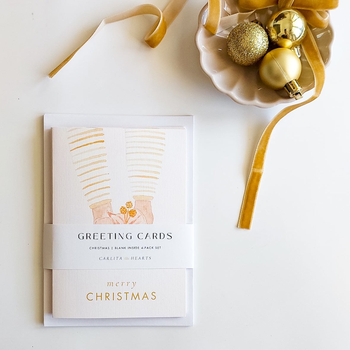 GREETING CARD SET | YELLOW CHRISTMAS GIFTING