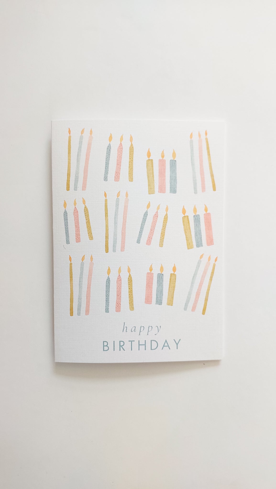 GREETING CARD - TEAL HAPPY BIRTHDAY CANDLES CARD