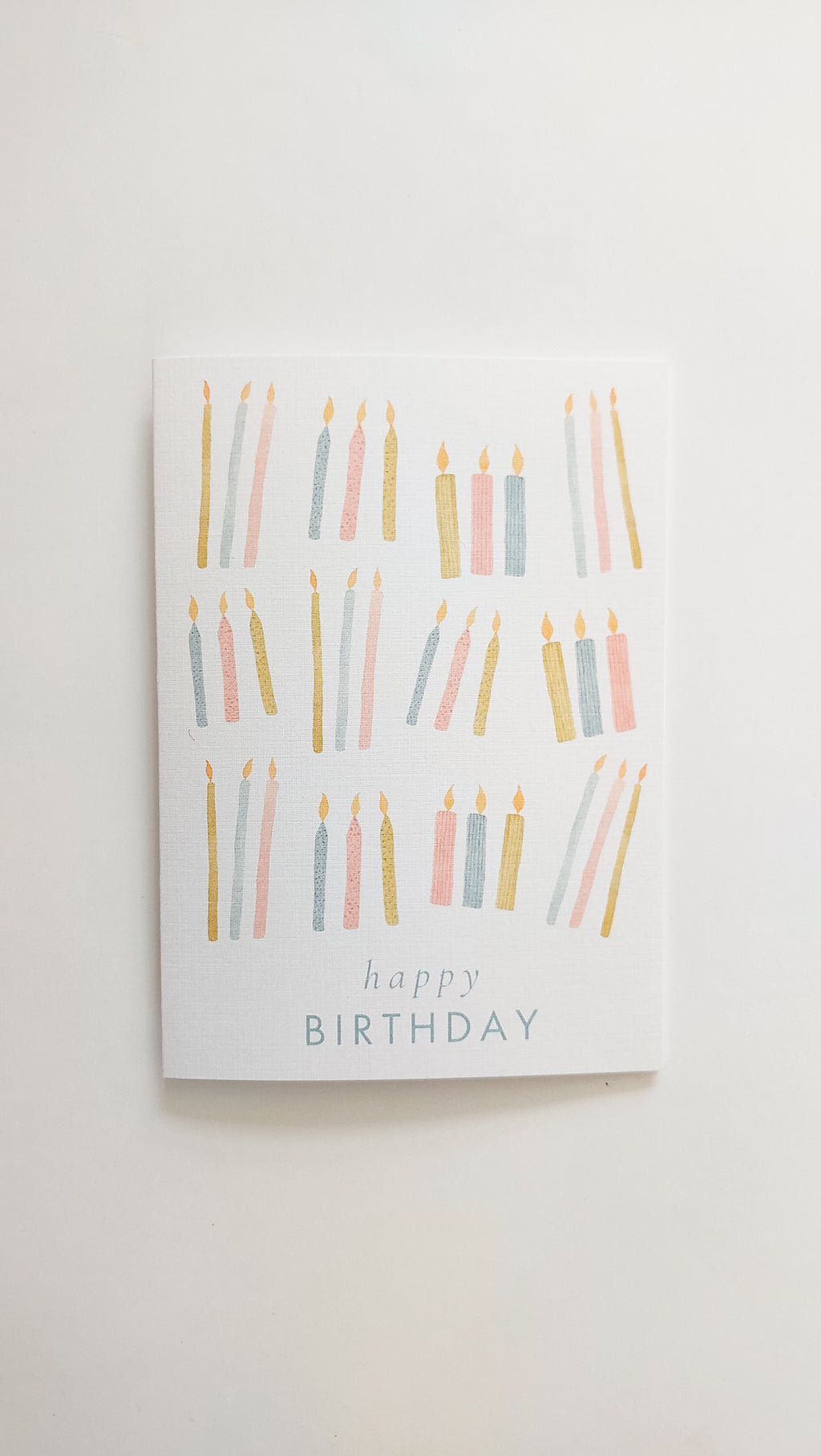 GREETING CARD - TEAL HAPPY BIRTHDAY CANDLES CARD
