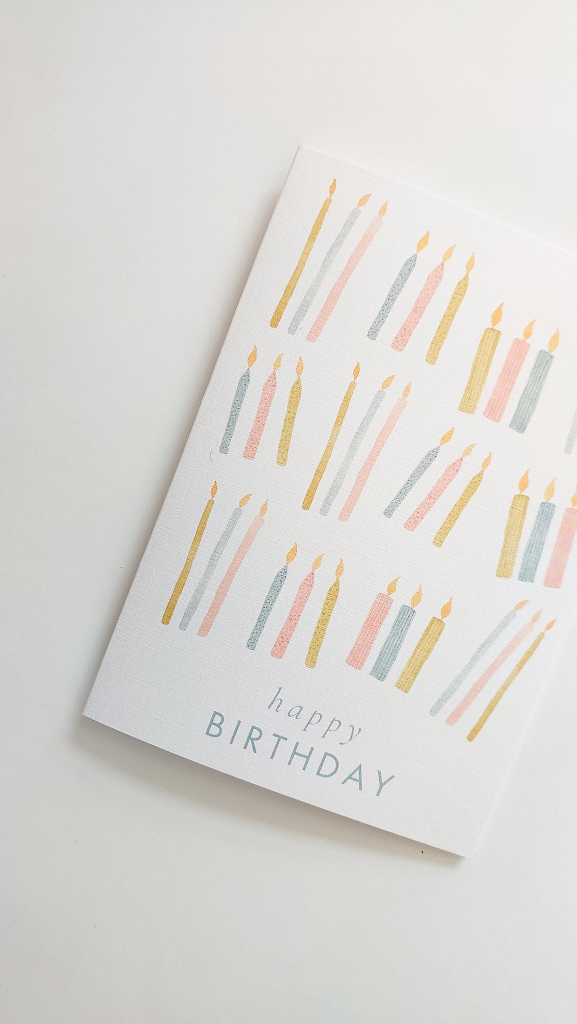 GREETING CARD - TEAL HAPPY BIRTHDAY CANDLES CARD