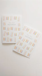 GREETING CARD - TEAL HIP HIP HOORAY CANDLES CARD