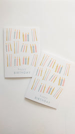 GREETING CARD - TEAL HAPPY BIRTHDAY CANDLES CARD