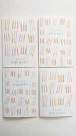 GREETING CARD - TEAL HAPPY BIRTHDAY CANDLES CARD