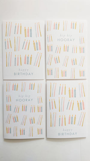 GREETING CARD - TEAL HAPPY BIRTHDAY CANDLES CARD