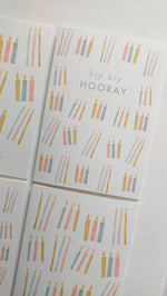 GREETING CARD - TEAL HAPPY BIRTHDAY CANDLES CARD