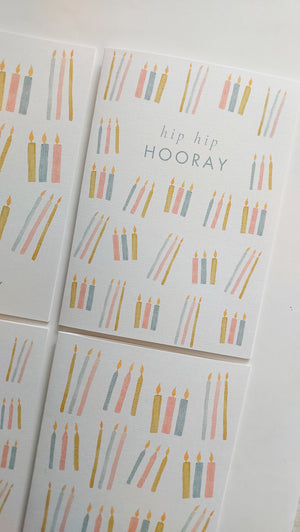 GREETING CARD - TEAL HAPPY BIRTHDAY CANDLES CARD