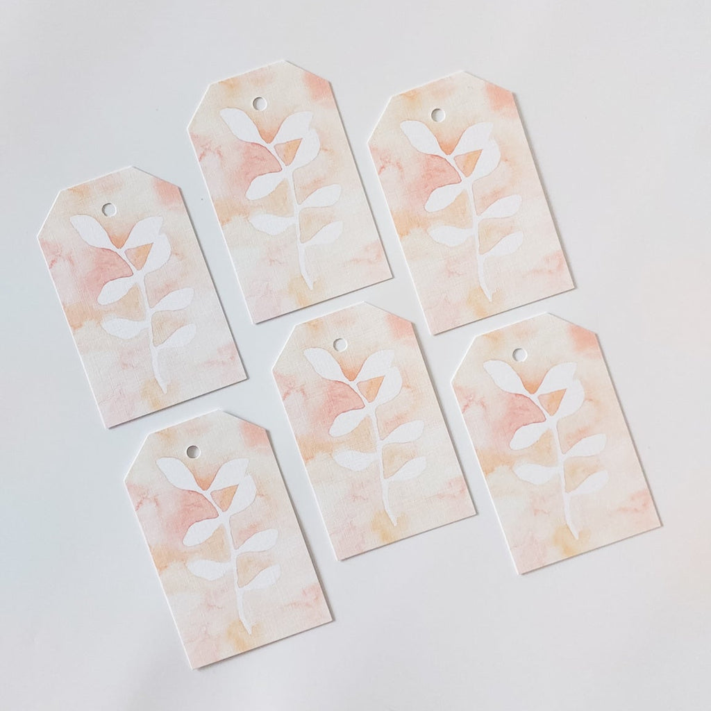 GIFT TAGS | PEACH NEGATIVE BOTANICAL