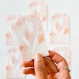 GIFT TAGS | PINK NEGATIVE BOTANICAL