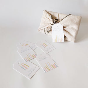 GIFT TAGS | TEAL BIRTHDAY CANDLES