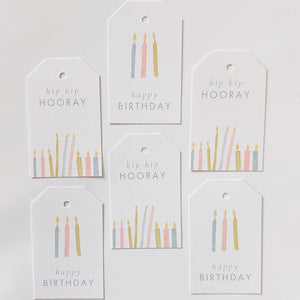 GIFT TAGS | TEAL BIRTHDAY CANDLES