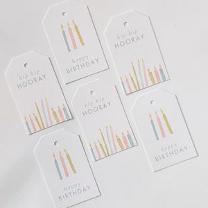 GIFT TAGS | TEAL BIRTHDAY CANDLES