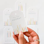 GIFT TAGS | TEAL BIRTHDAY CANDLES