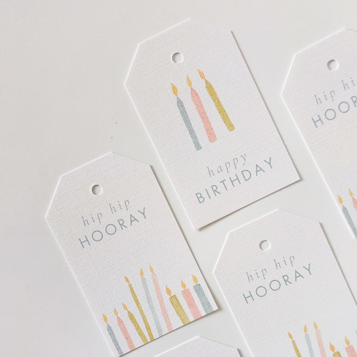 GIFT TAGS | TEAL BIRTHDAY CANDLES