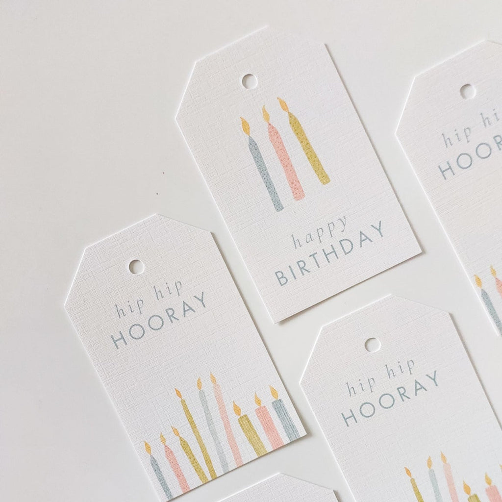 GIFT TAGS | TEAL BIRTHDAY CANDLES