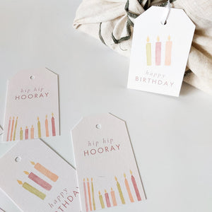 GIFT TAGS | BURGUNDY BIRTHDAY CANDLES