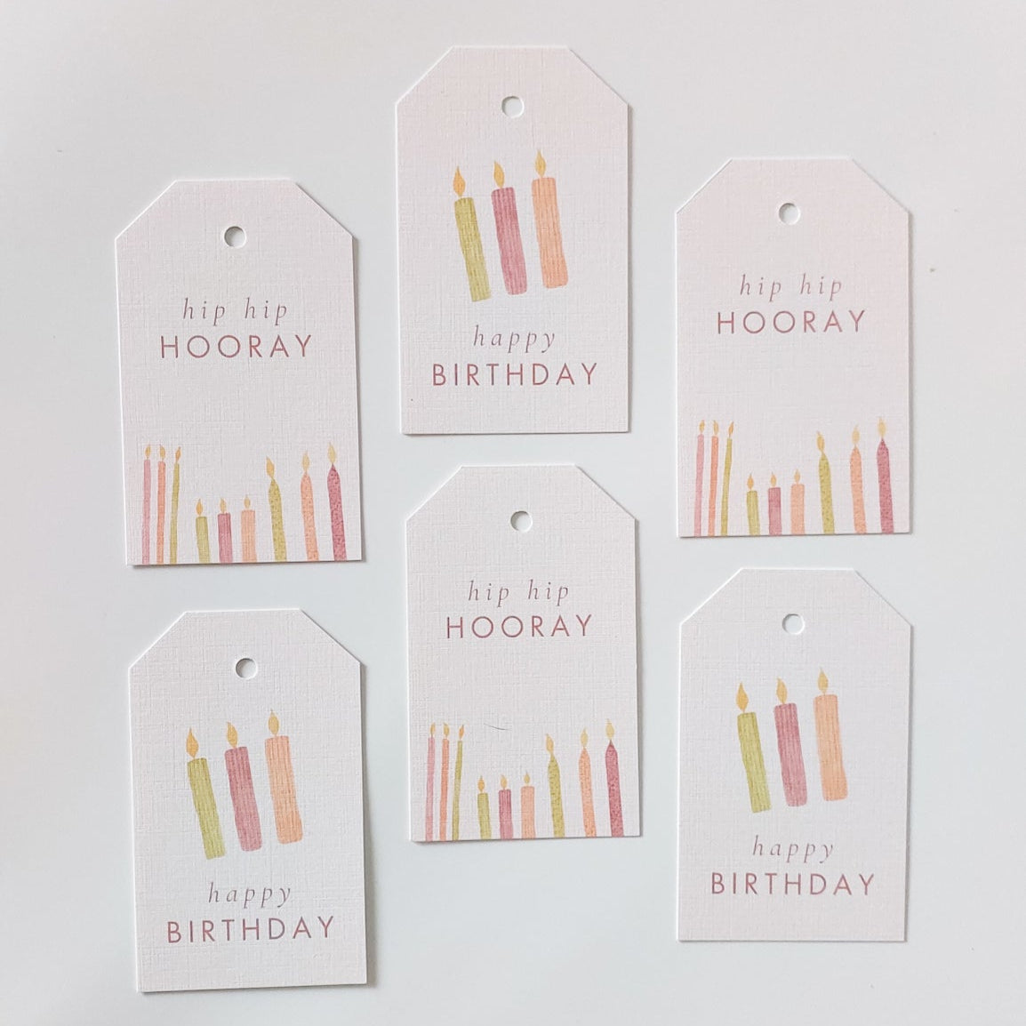 GIFT TAGS | BURGUNDY BIRTHDAY CANDLES
