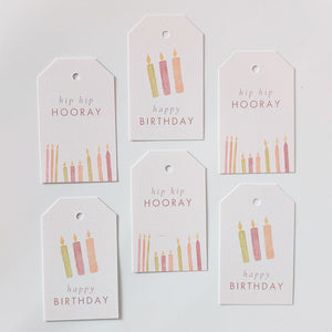 GIFT TAGS | BURGUNDY BIRTHDAY CANDLES