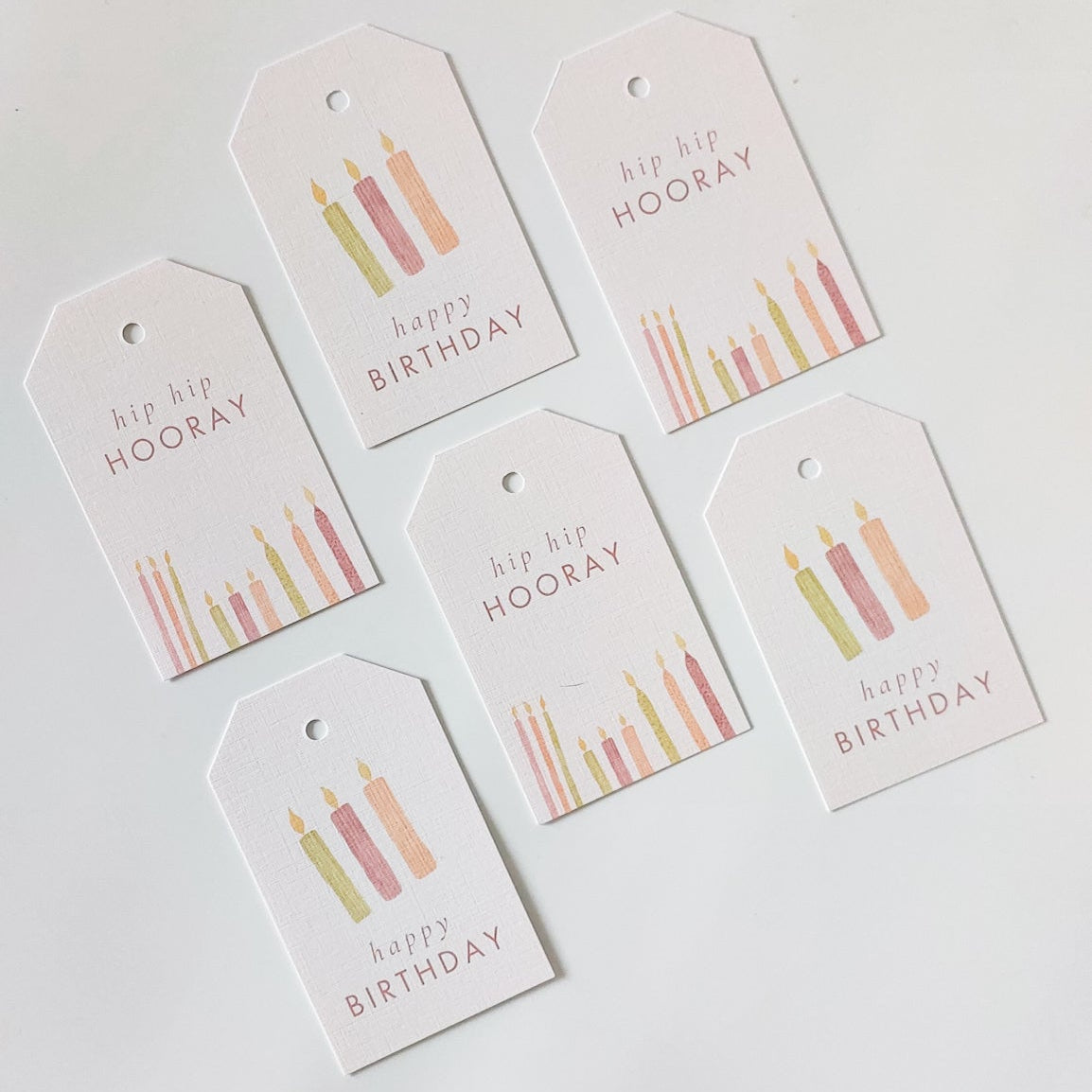 GIFT TAGS | BURGUNDY BIRTHDAY CANDLES