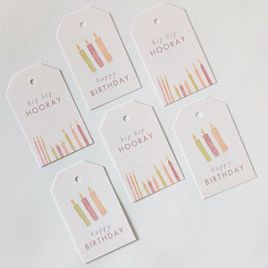 GIFT TAGS | BURGUNDY BIRTHDAY CANDLES
