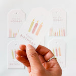GIFT TAGS | BURGUNDY BIRTHDAY CANDLES