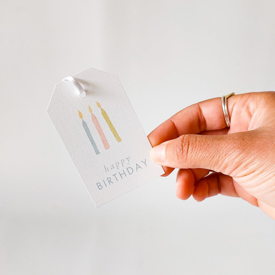 GIFT TAGS | TEAL BIRTHDAY CANDLES