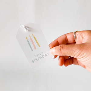 GIFT TAGS | TEAL BIRTHDAY CANDLES