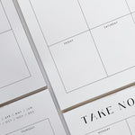 TAKE NOTE WEEKLY PLANNER NOTEPAD
