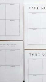 TAKE NOTE WEEKLY PLANNER NOTEPAD