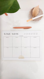TAKE NOTE WEEKLY PLANNER NOTEPAD