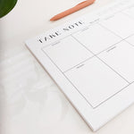 TAKE NOTE WEEKLY PLANNER NOTEPAD