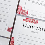TAKE NOTE TA DA LIST NOTEPAD - POMEGRANATES