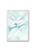 TEAL NEGATIVE BOTANICAL