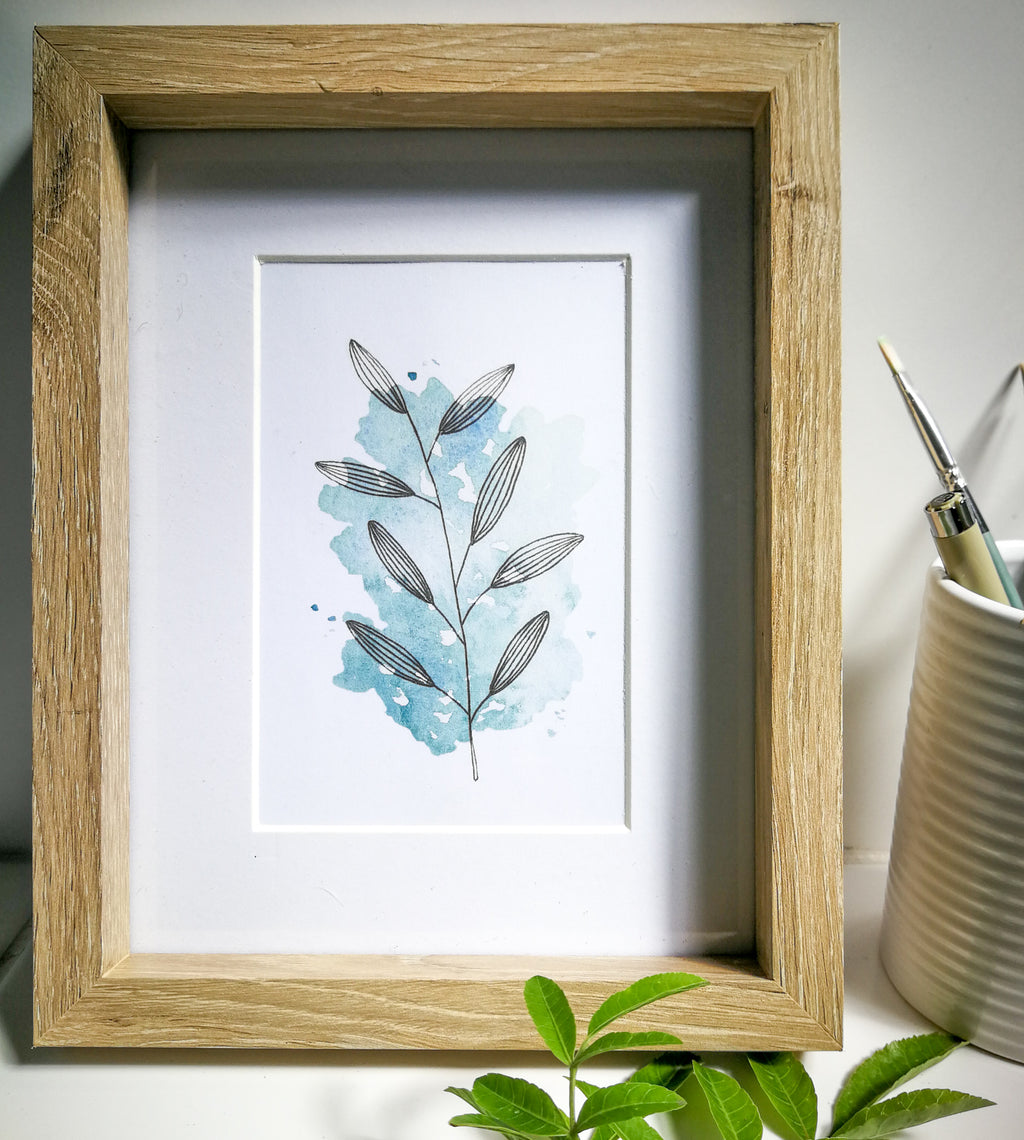 DIGITAL PRINT - BOTANICAL TEAL