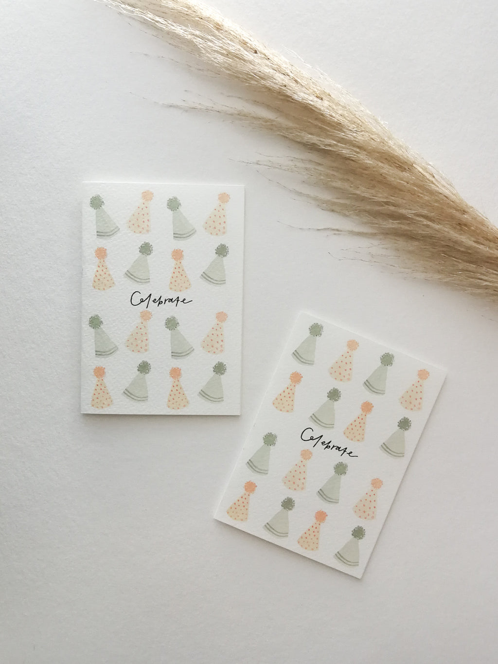 SAGE PARTY HATS GREETING CARD