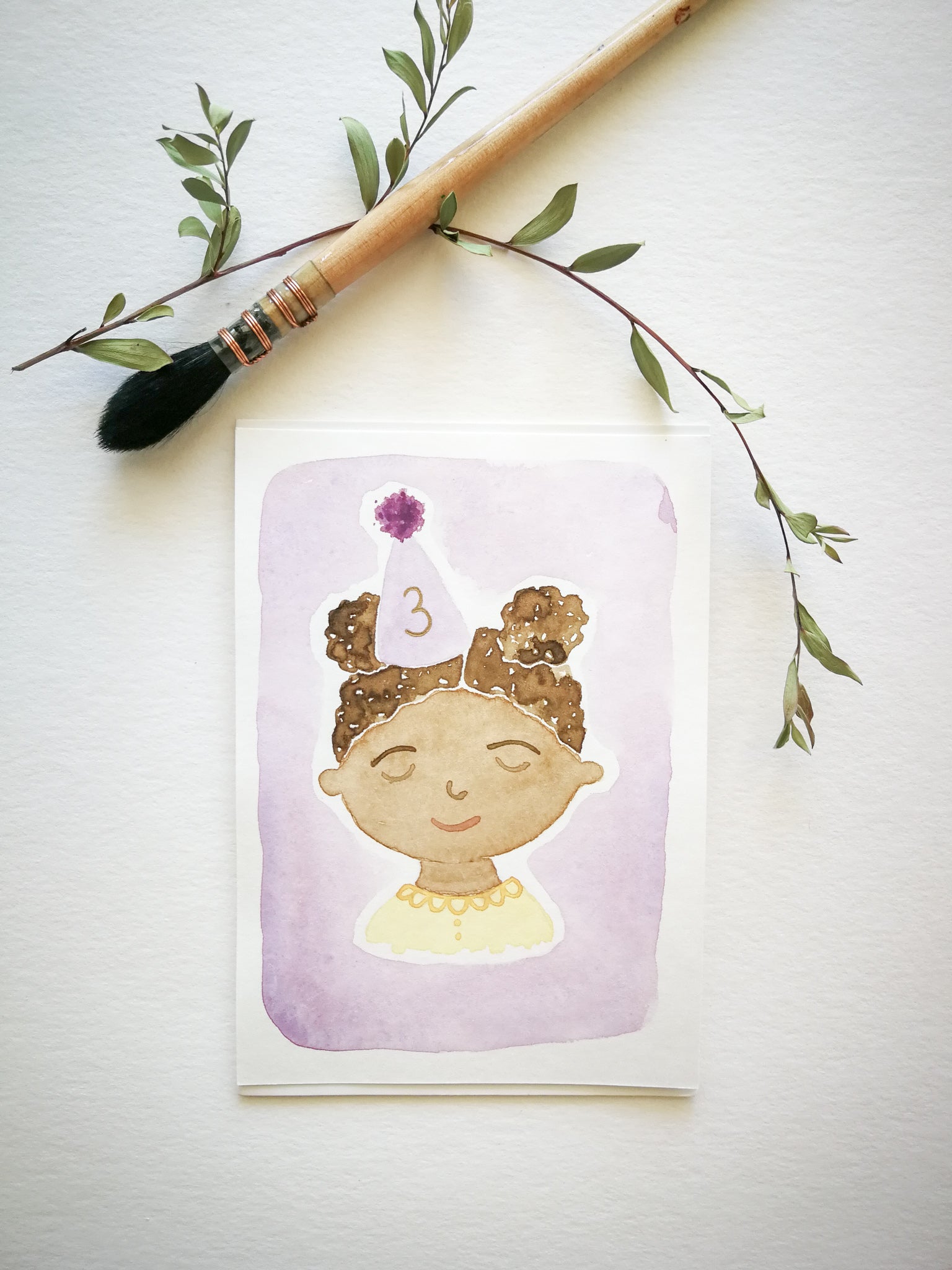 Custom Child Portrait - Celebration Greeting Card